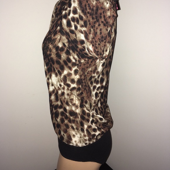 Shape FX Bodysuit Leopard 3/4 Sleeve Size 8 NWT - Picture 6 of 12